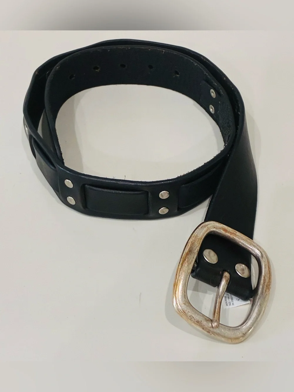 Lucky Brand Black Studded Leather Belt - Size 32 - EUC